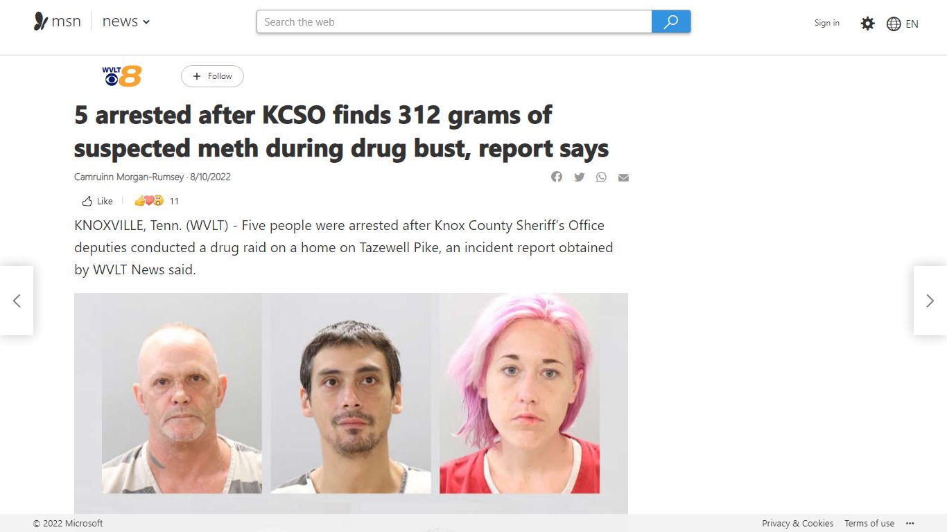 5 arrested after KCSO finds 312 grams of suspected meth during drug ...